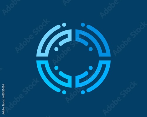 Circular vortex technology with blue colors
