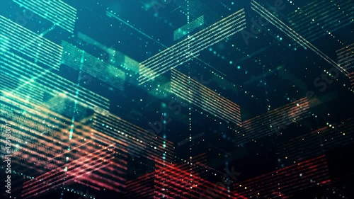4K Binary code digital background (loopable)