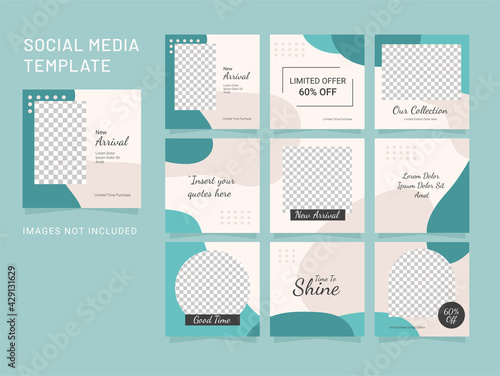 Template Social Media Puzzle Post Vector