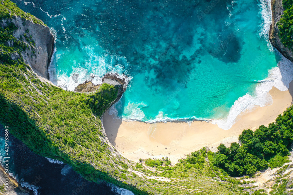 Bali beach drone view
