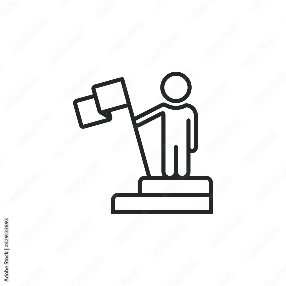 Simple icon for business, finance, someone achieving success, presentations, team work, and office work Simple icon for business, finance, someone achieving success, presentations, team work, and office work