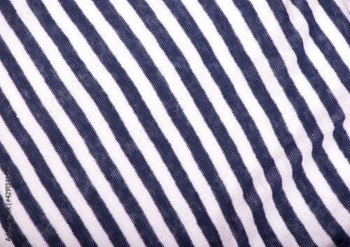 Striped cloth. Horizontall blue stripes. Clothing sailor. Background. Texture.