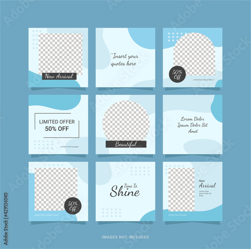 Template Design Feed Puzzle Fashion Women