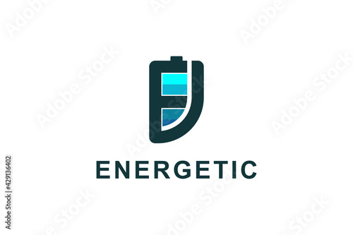 Letter E energetic logo 