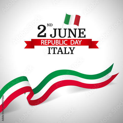 Vector Illustration of Republic Day Italy 
