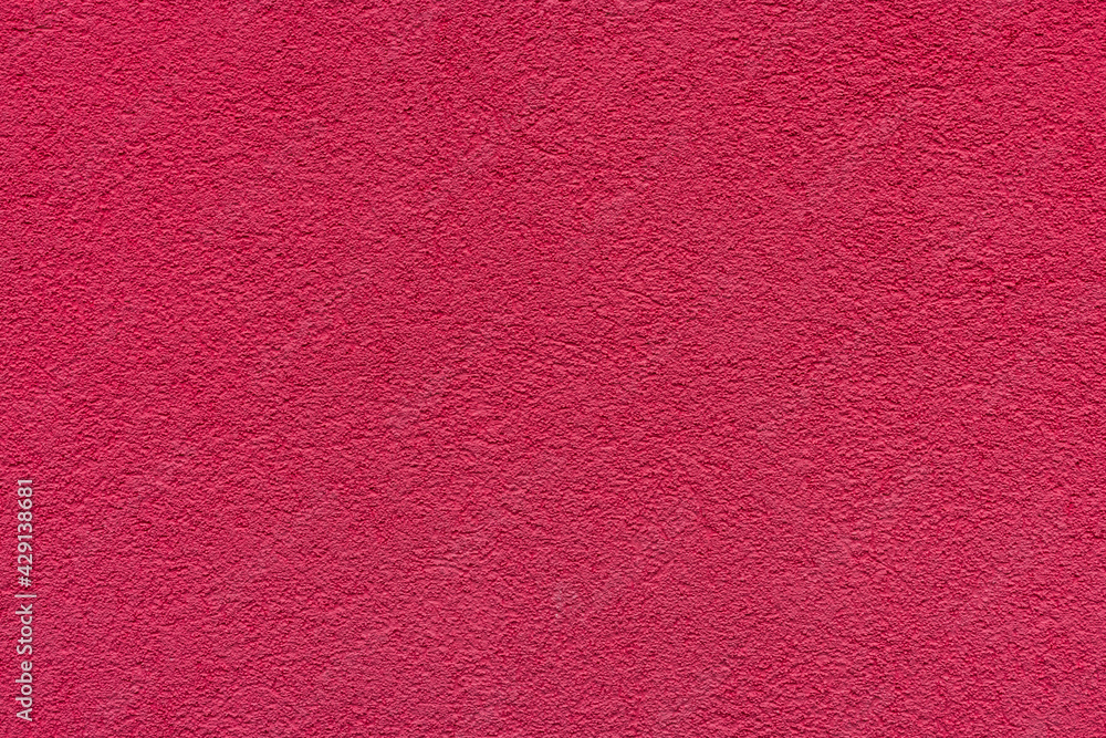 Fototapeta premium Red plaster facade texture background. External facade of the building, plaster with clear texture.
