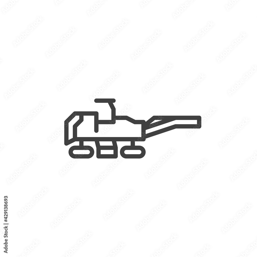 Agricultural machinery line icon Agricultural machinery line icon