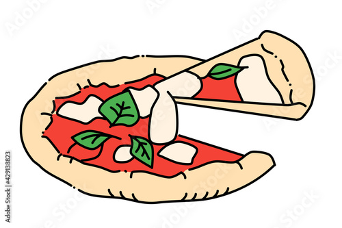 Pizza fast food simple cute icon