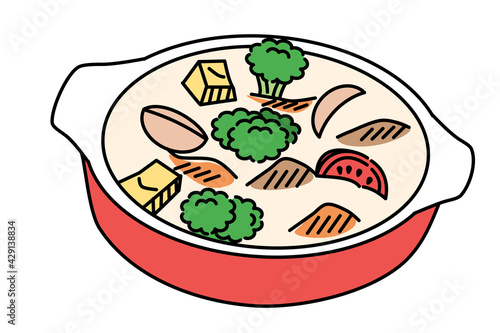 Cream stew simple cute icon