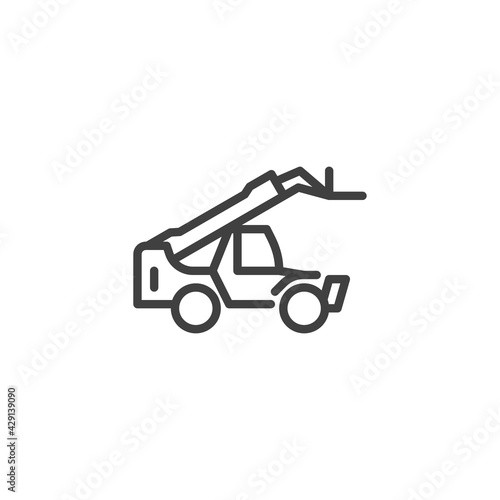Cherry picker line icon