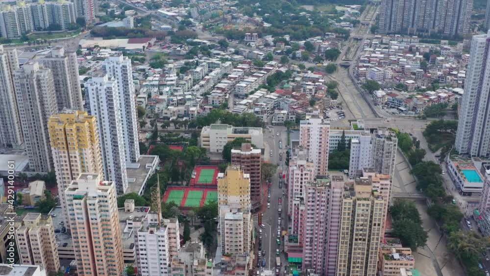 Aerial view of Hong Kong city Aerial view of Hong Kong city
