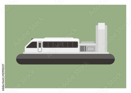 Bilde på lerret Hovercraft. Simple flat illustration.