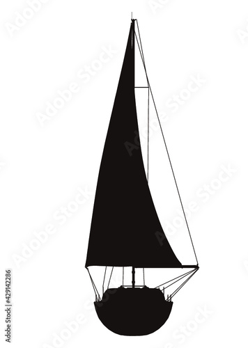 ヨット　シルエット　yacht silhouette