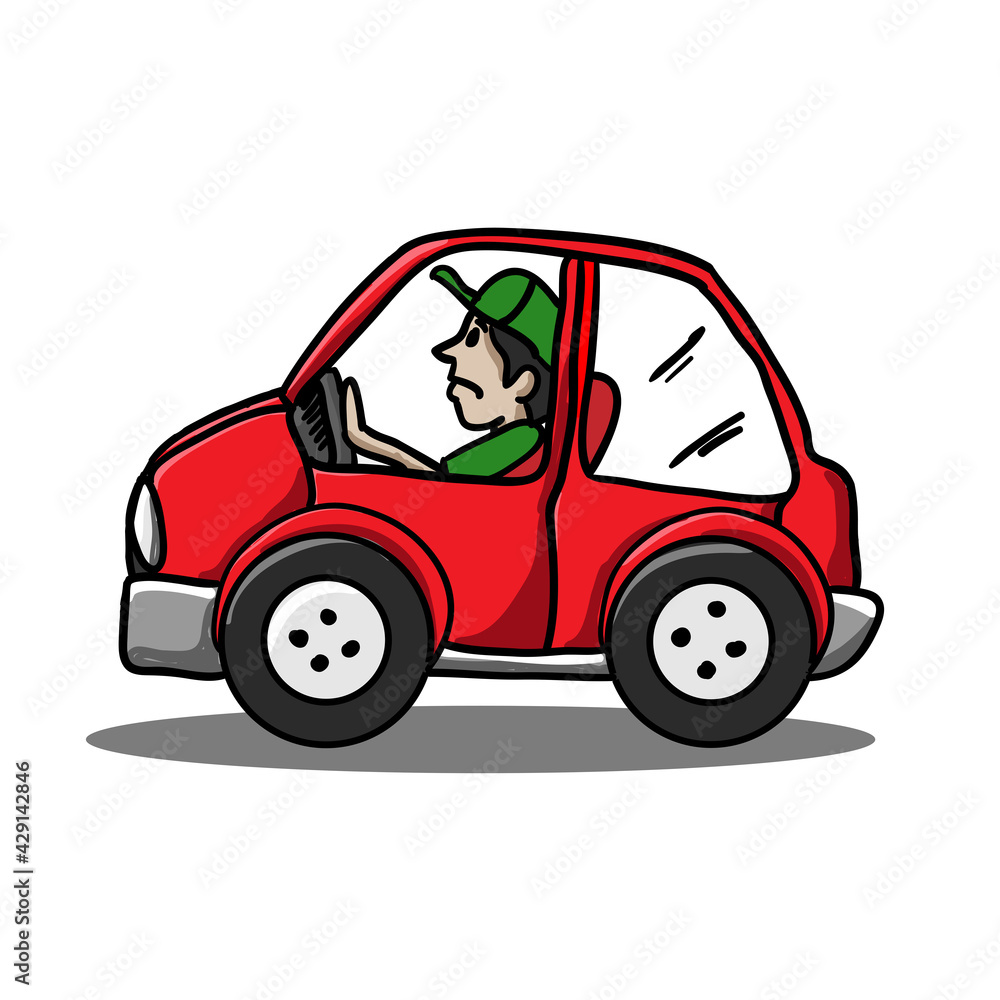 TRAFFIC JAM SITUATION RED CAR ILLUSTRATION TEMPLATE TRAFFIC JAM SITUATION RED CAR ILLUSTRATION TEMPLATE
