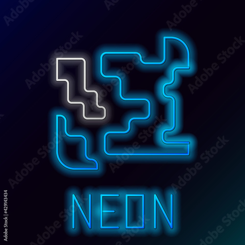 Glowing neon line Gaseous icon isolated on black background. Changing the state of matter in gas. Colorful outline concept. Vector