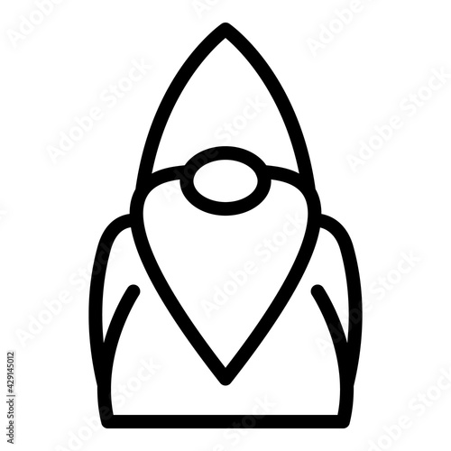Gardening gnome icon. Outline Gardening gnome vector icon for web design isolated on white background