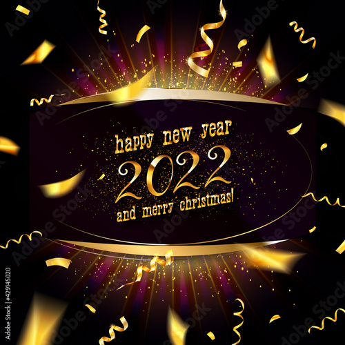 Happy New Year 2022 card