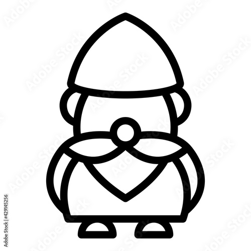 Statue gnome icon. Outline Statue gnome vector icon for web design isolated on white background