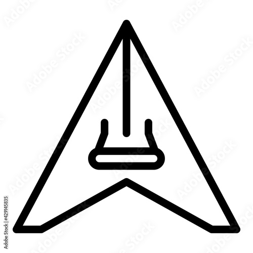 Gliding sport icon. Outline Gliding sport vector icon for web design isolated on white background