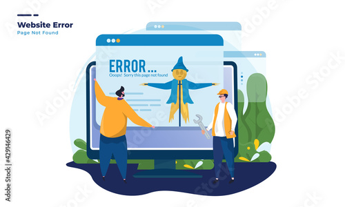 Website error page not found illustration