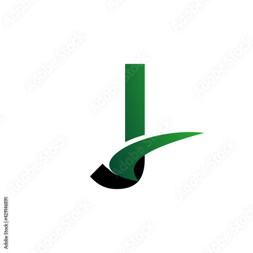 Illustration Vector Graphic of J Letter With Aerial Concept. Perfect to use for Technology Company