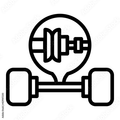 Clutch mechanism icon. Outline Clutch mechanism vector icon for web design isolated on white background
