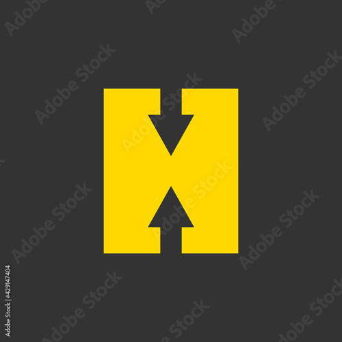 Free Download Illustration Vector Graphic of H Letter With Arrow Concept. Perfect to use for Technology Company - GFXLoad