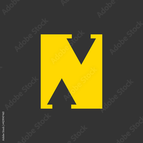 Illustration Vector Graphic of N Letter With Arrow Concept. Perfect to use for Technology Company