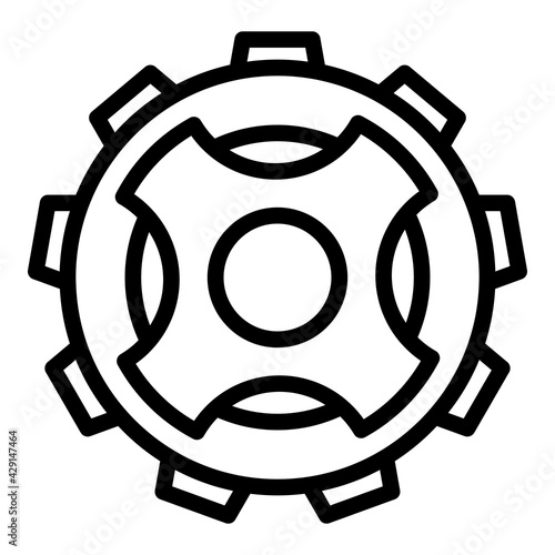 Transmission clutch icon. Outline Transmission clutch vector icon for web design isolated on white background