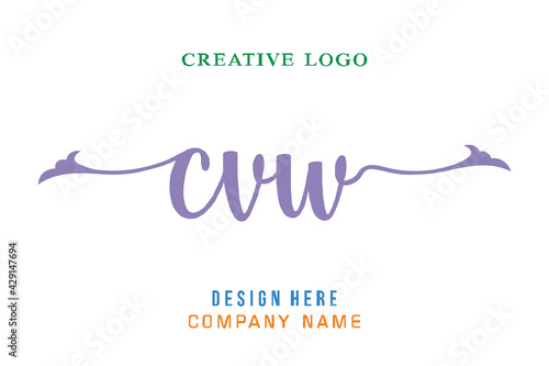 CVW lettering logo is simple, easy to understand and authoritative photo