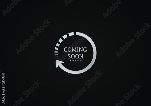 coming soon loading. no image, no video available. simple coming soon page vector illustration photo