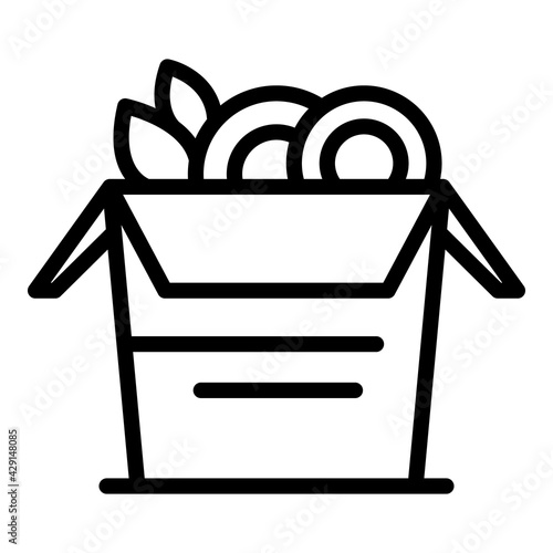 Delivery meal icon. Outline Delivery meal vector icon for web design isolated on white background