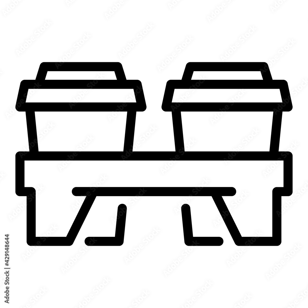 Takeout drinks icon. Outline Takeout drinks vector icon for web design isolated on white background Takeout drinks icon. Outline Takeout drinks vector icon for web design isolated on white background