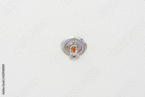 Obraz na plátne Automatic fire extinguishing system. Sprinkler on ceiling