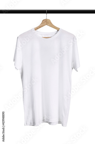 White T Shirt Hanged with Hanger