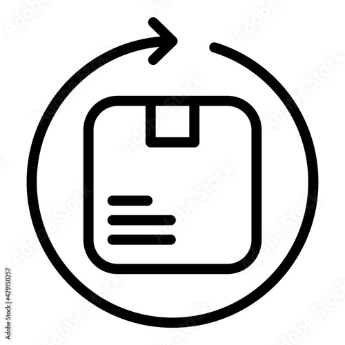 Return process icon. Outline Return process vector icon for web design isolated on white background