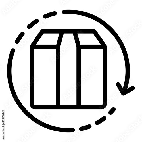 Exchange cargo box icon. Outline Exchange cargo box vector icon for web design isolated on white background