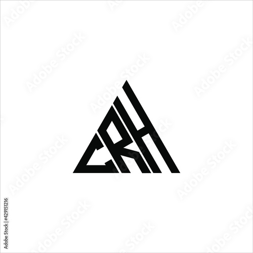 C R H letter logo creative design. CRH icon photo