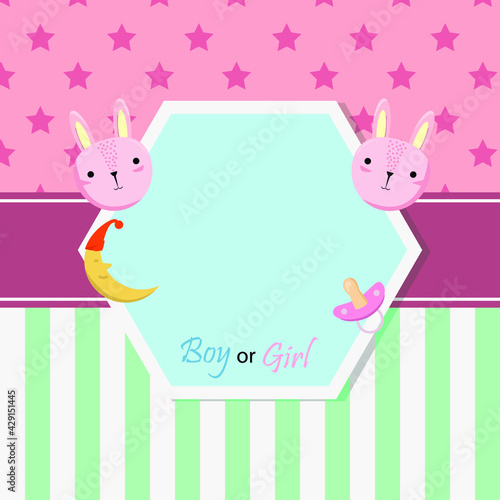 baby shower card with child