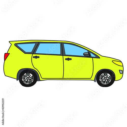 Modern car vehicle sideview vector illustration graphic design.