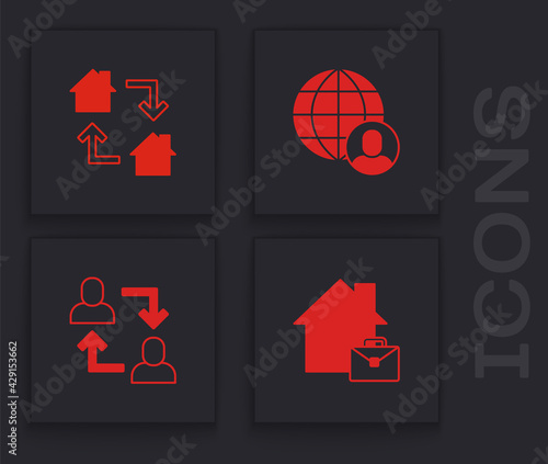Set Online working, , Freelancer and Project team base icon. Vector