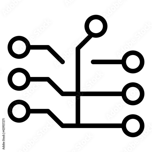Blockchain economy icon. Outline Blockchain economy vector icon for web design isolated on white background