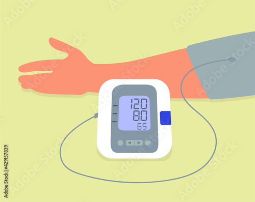 vector image of tonometer device for measuring pressure