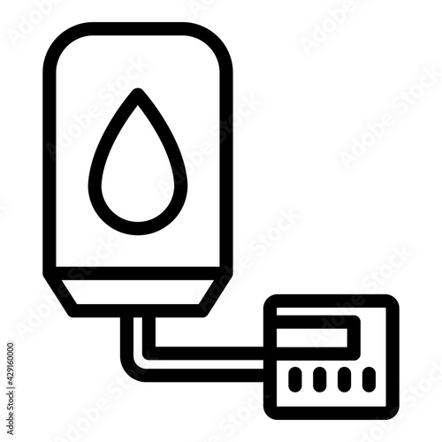 Water purification tank icon. Outline Water purification tank vector icon for web design isolated on white background