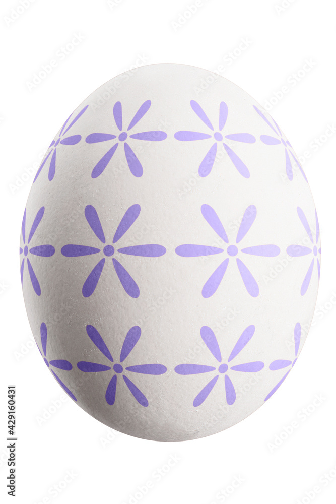 Large picture of an isolated easter egg with a floral pattern. Large picture of an isolated easter egg with a floral pattern.