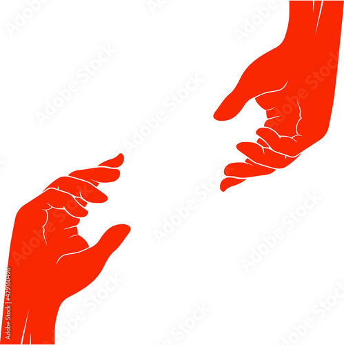 hands to pray White ground