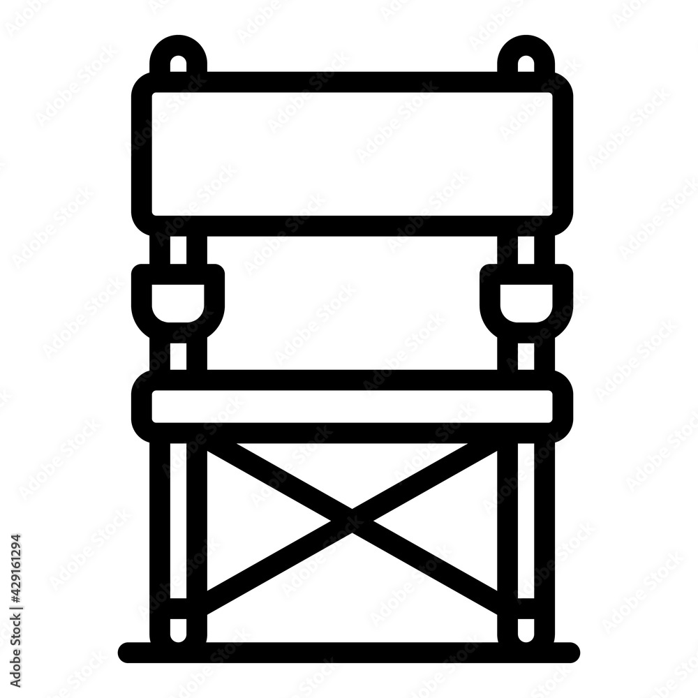 Camping chair icon. Outline Camping chair vector icon for web design isolated on white background Camping chair icon. Outline Camping chair vector icon for web design isolated on white background
