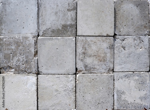 Gray concrete squre brick texture background