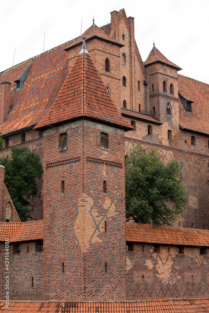 Malbork Castle, formerly Marienburg Castle, the seat of the Grand Master of the Teutonic Knights, Malbork, Poland Malbork Castle, formerly Marienburg Castle, the seat of the Grand Master of the Teutonic Knights, Malbork, Poland