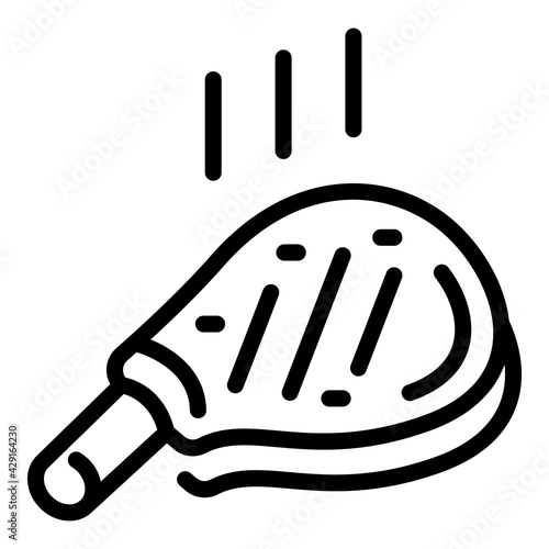 Grilled rib icon. Outline Grilled rib vector icon for web design isolated on white background